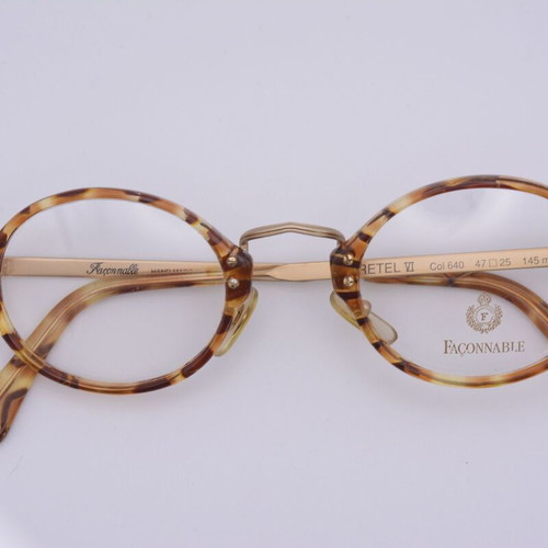 Faconnable KRETEL oval tortoise shell eyeglasses