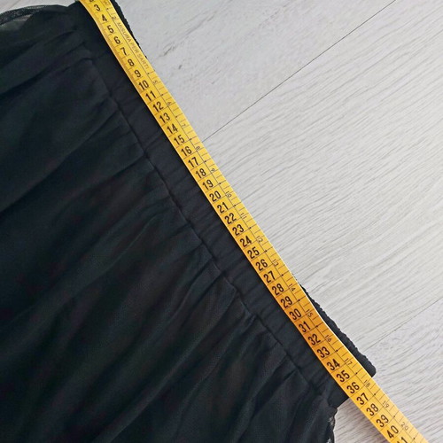 Sisley maxi skirt with tulle and embroidery like new, size small/medium, black