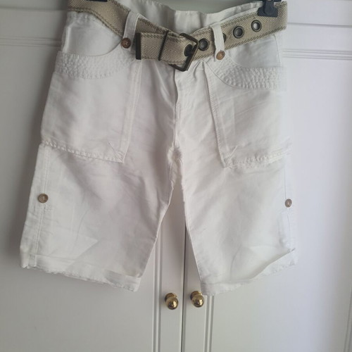 Garcia Bermuda shorts linen blend medium white like new