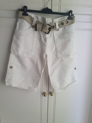 Garcia Bermuda shorts linen blend medium white like new