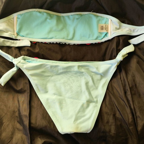 Children's bikini swimsuit used with cherries for ages 8-10