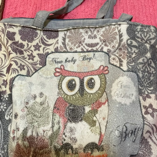 Pillowcases with owls and bag new, set of 2 pieces