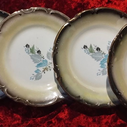 Dishes used, pack of 4, Austrian porcelain from the 1950s