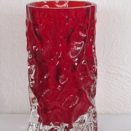 Red lava vase used