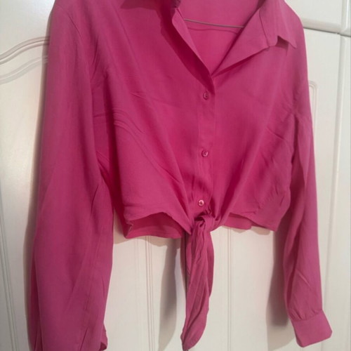 Tally Weijl cropped shirt like new, size S, pink and purple
