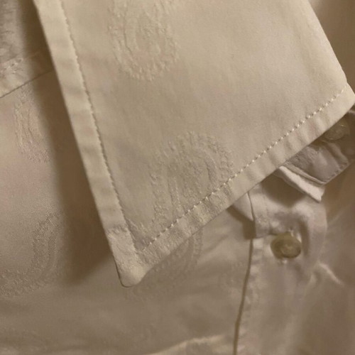 Etro jacquard cotton shirt like new, limited edition, white, size S