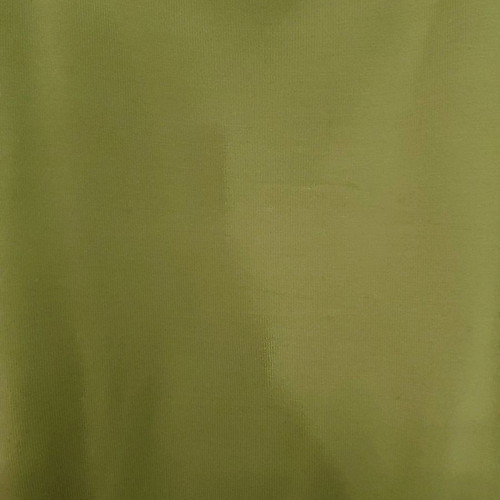 Knitted top used green lime with green pearls, size S
