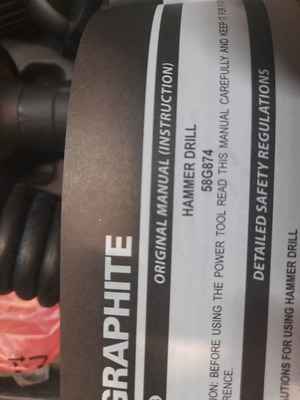 Graphite Hammer Drill 1.250W New