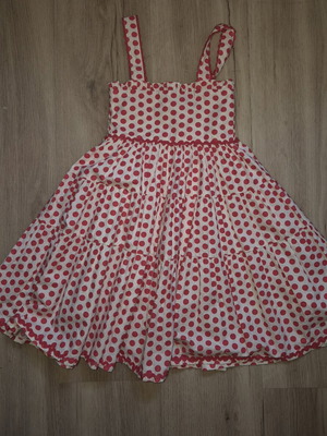 Polka dot dress for girls age 4 and 5