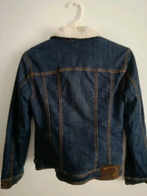 Raxevsky women's jacket with fur lining like new, blue, size S