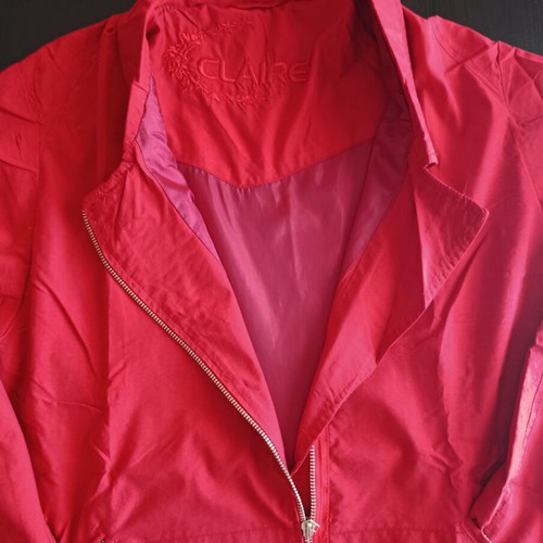 Claire Katrania women's trench coat used, red, size XL