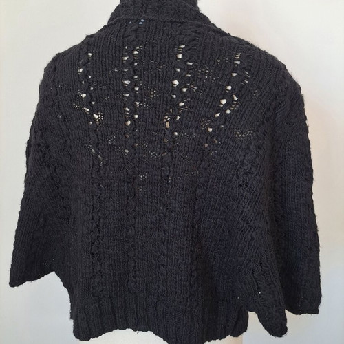 Zara short wool cardigan like new, black