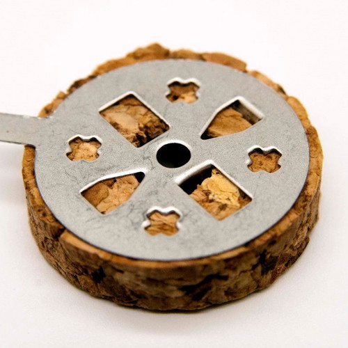 Round candle holders new from natural cork, pack of 10