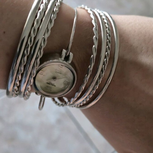 Bracelet watch used, silver