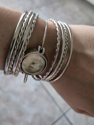 Bracelet watch used, silver