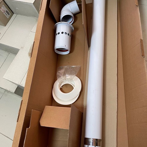 Set of 4 wall-mounted gas burner chimneys new