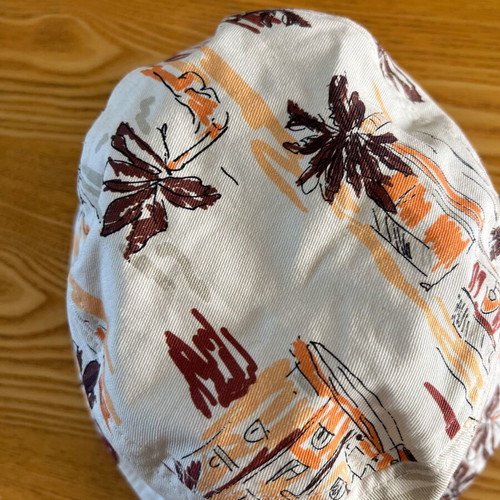 C&A Bucket Hat with Tropical Print, Large 60, Cotton