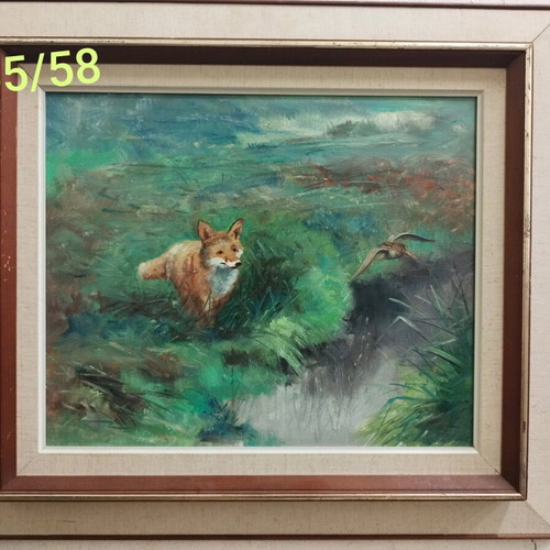 Oil painting used, signed