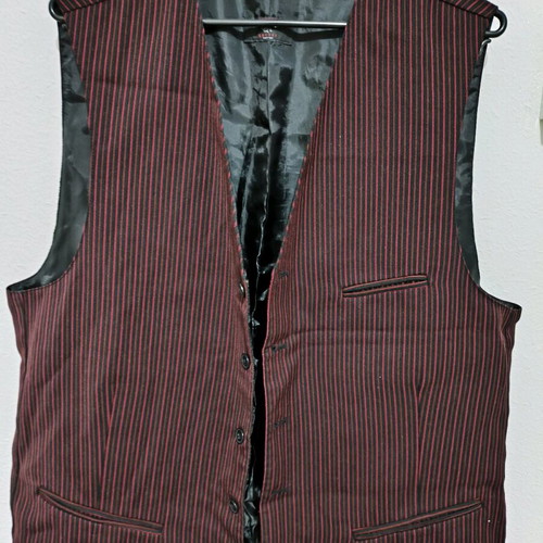 Greiff men's vest like new, red black, with inner pocket