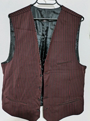 Greiff men's vest like new, red black, with inner pocket