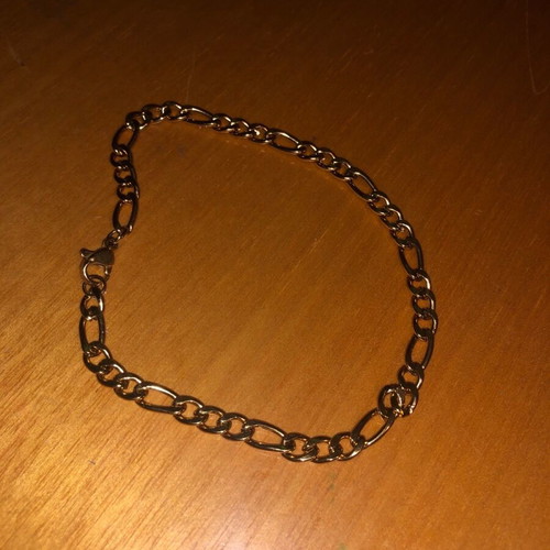 Hand chain new, gold color, 4mm, 21cm unisex