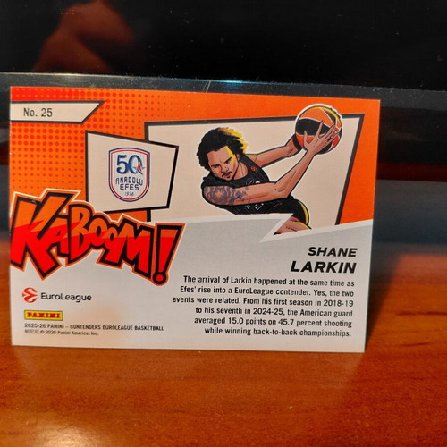 Shane Larkin Kaboom SSP 2025-26 Euroleague sticker