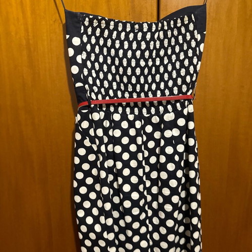 Strapless polka dot dress used, size small