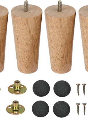 LCOUACEO wooden furniture legs set of 4, 12 cm, like new