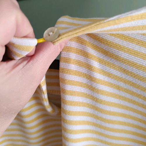 Vicolo striped blouse like new, size M, white and yellow