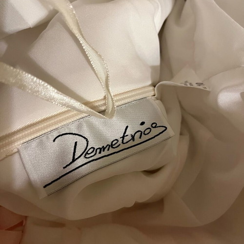 Demetrios wedding dress pink pastel like new, size S