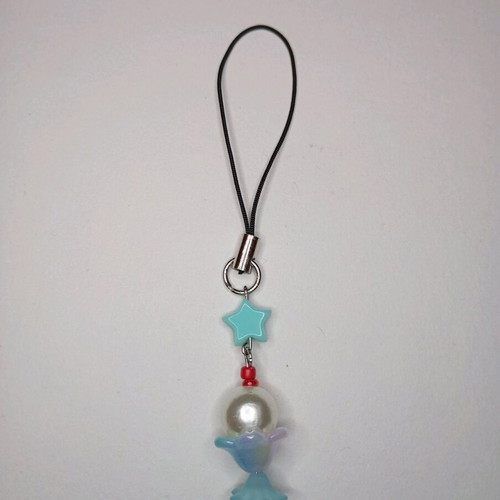 Blue Cream Soda Phone Charm A To Z Greek like new, blue multicolor