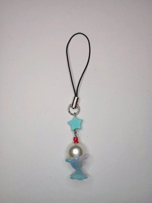 Blue Cream Soda Phone Charm A To Z Greek like new, blue multicolor