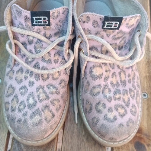 Eb Shoes leather girls' boots size 30 used pink and gold