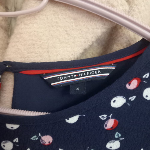 Tommy Hilfiger dress with lining like new, size 4 (XS), blue multicolor
