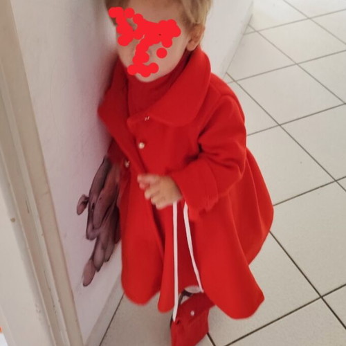 Children's set dress/coat like new, red, size 2-3 years