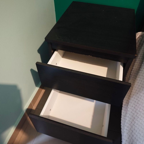 Bedroom furniture set 5 pieces used, wenge color