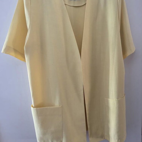 Renaldi Fashion women's summer blazer light yellow like new