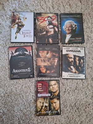 Σετ 7 ταινιών DVD σαν καινούργιο, Πληροφοριοδότης, Όλιβερ Τουιστ, Αμαντέους