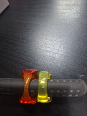 Plastic rings in bright colors