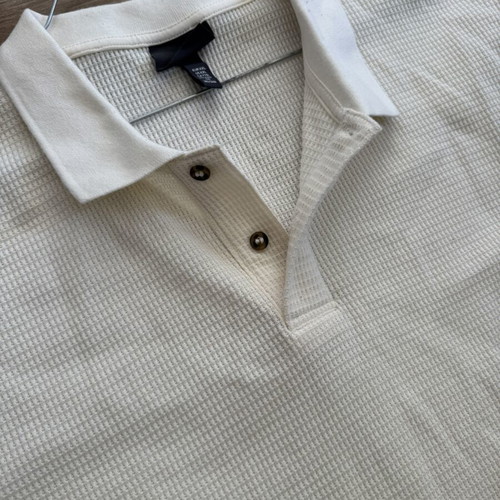 H&M men's collar shirt XXL, white beige