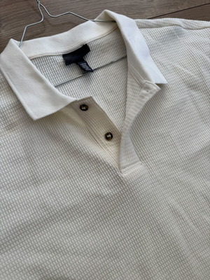 H&M men's collar shirt XXL, white beige