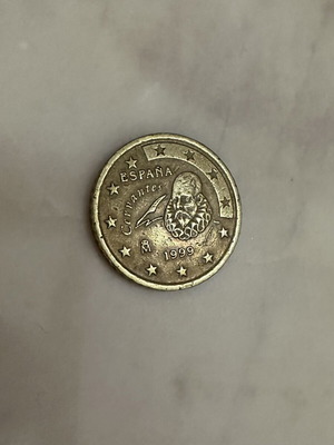 Collectible 0.50€ Espana Cervantes 1999 coin like new