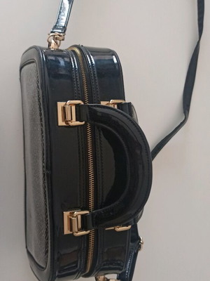 Bag suitcase new crossbody black and white