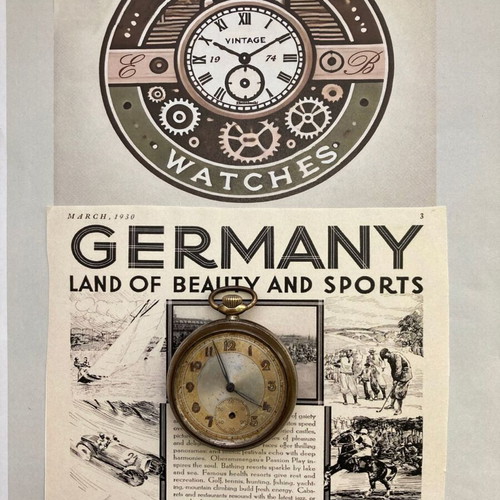 Kienzle 44 pocket watch used, 1930s vintage
