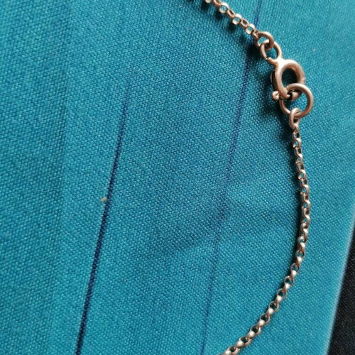 Silver bracelet with pearl and cross used, 925 silver