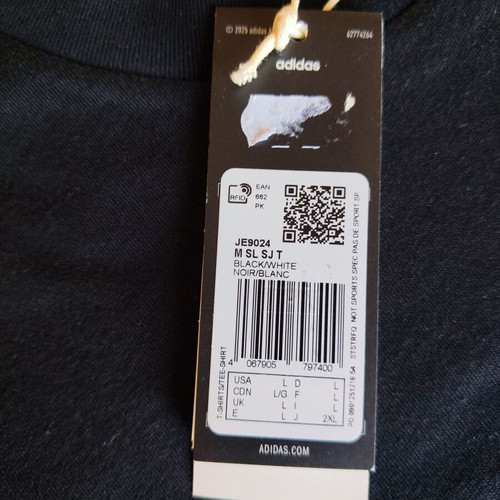 Adidas men's sports t-shirt size L new black