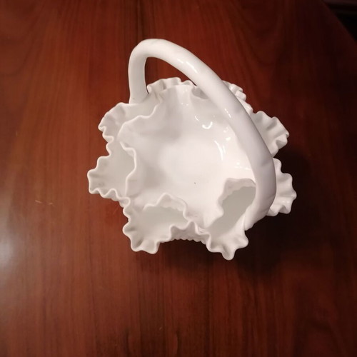 Antique porcelain chocolate holders like new, set of 2, white