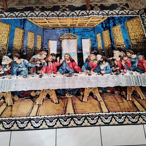 Vintage wall tapestry The Last Supper by Leonardo da Vinci new