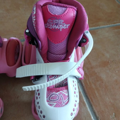 SFR Stomper kids roller skates like new, size 23-27, pink