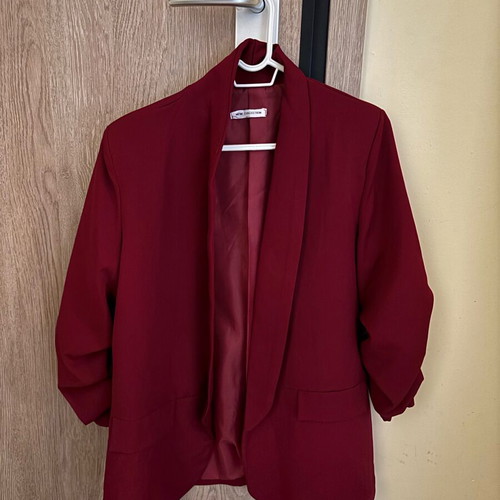Red jacket with rolled sleeves like new
